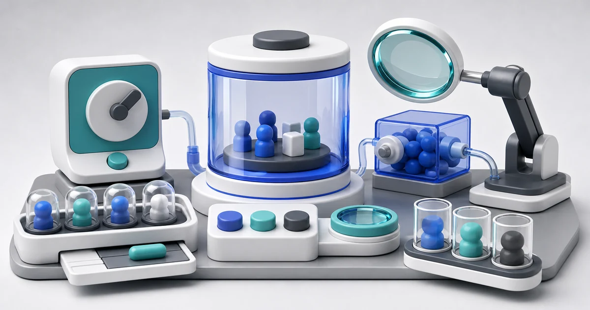 Moodle performance measurement lab with quick-check instrument, load-test chamber, response samples, and observability lens.