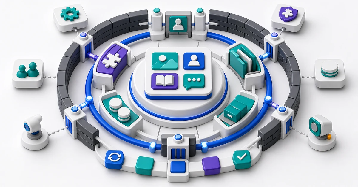 Layered security hardening controls around a live Moodle platform core, including identity, perimeter, configuration, update, and audit gates.